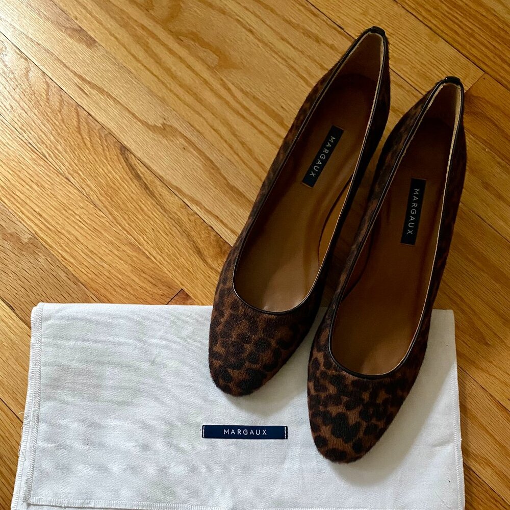 Margaux Leopard Print Heel Size 41 Narrow, Never Worn